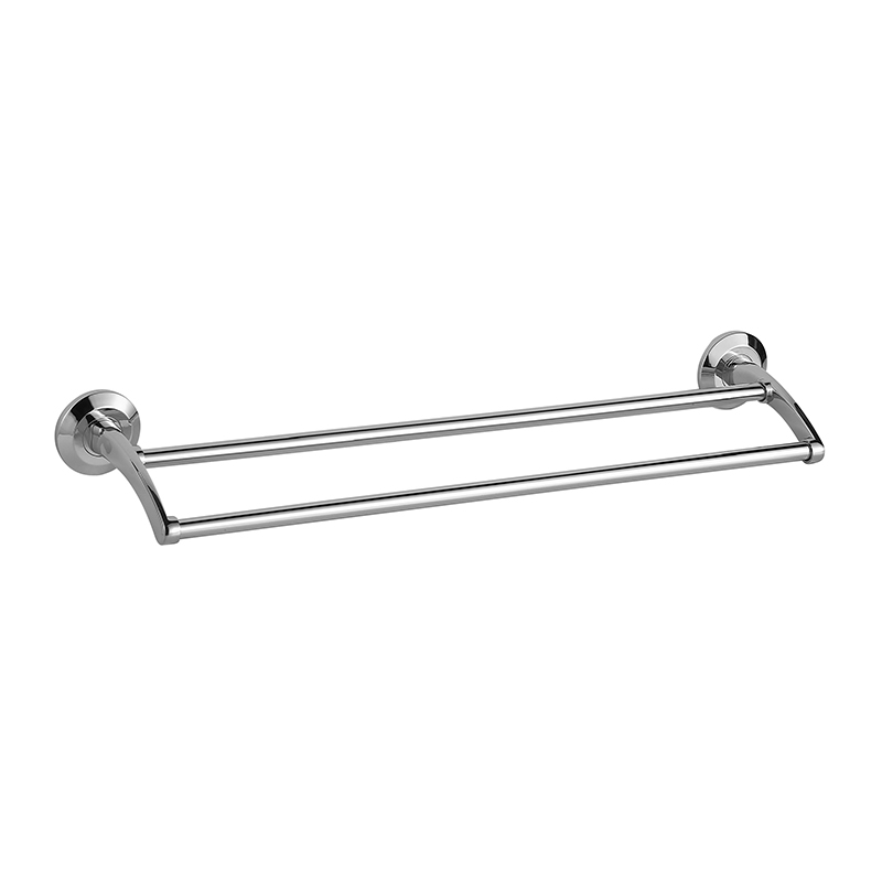 Porte-serviettes Double en aluminium, pour salle de bains et toilettes, accessoires de salle de bains, 5802