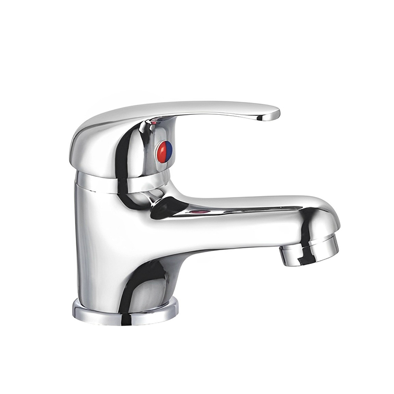 Robinet de lavabo en alliage de Zinc, Design moderne, couleur argent, pour salle de bains, OJ-J1281H