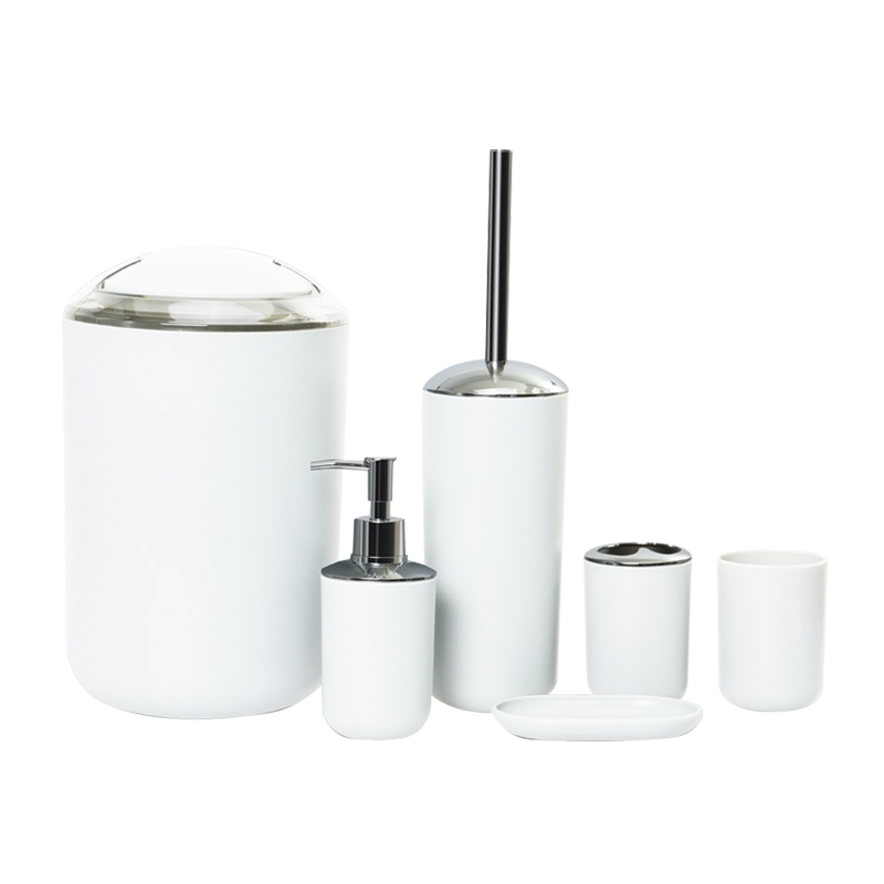 Ensemble d'accessoires de lavabo de Style moderne et pratique, 6 pièces, décor et un ensemble complet d'accessoires de salle de bain, DD-3308