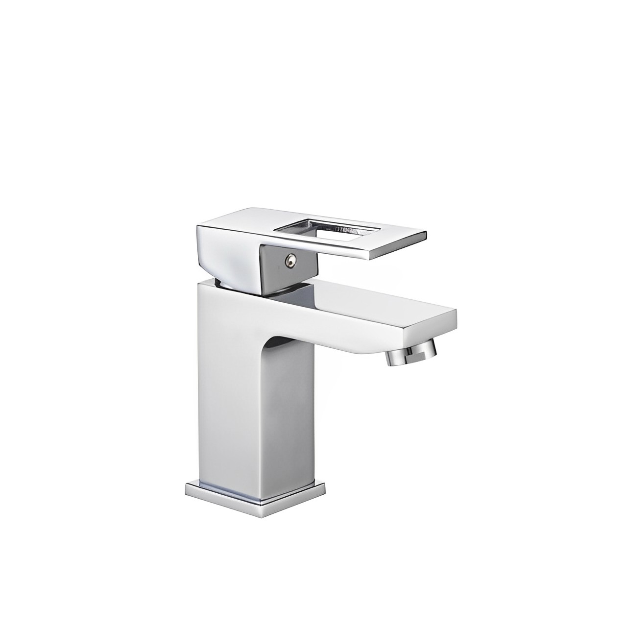 OJ-J2591H Robinet de salle de bain minimaliste eau chaude et froide disponible Design moderne avec robinet de lavabo en laiton monotrou à poignée unique